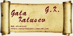 Gala Kalušev vizit kartica